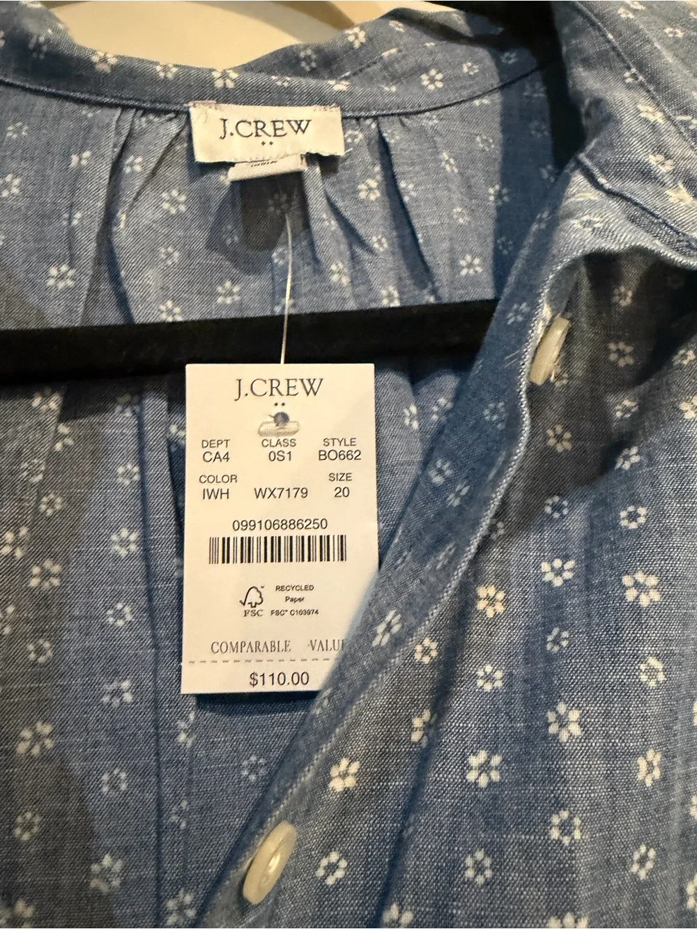 Two J.Crew Factory Printed Cotton Mini Shirt-Dress